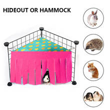 Hamster hideaway cobaia cama de canto hideout pequeno animal de estimação triangular rede cortina pendurado cama gaiola acessórios 2024 - compre barato