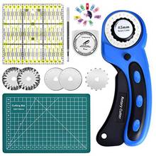 45mm Round Rotary Cutter With 5pcs Blades Sewing Fabric Leather Cutting Tools For Patchwork Quilting Crafting Sewing Supplies 2024 - buy cheap