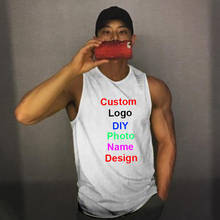 Camiseta sin mangas con logotipo personalizado para hombre, chaleco de malla de secado rápido para correr, Fitness, culturismo, entrenamiento 2024 - compra barato