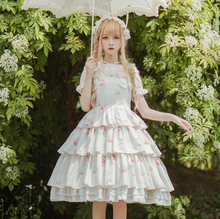 Lolita dress palace lace bowknot Sweet princess high waist kawaii dress printing gothic lolita jsk sleeveless victorian dress 2024 - buy cheap