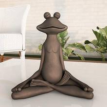 frog Meditating Zen Garden Yoga Figurine Poly Resin Office Yard Decoration Ornament Home Memorial Decor Meditation Decor 2024 - buy cheap