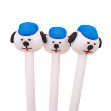 1pcs Korea Gel Pen Cute Kawaii Norwegian Dog Cartoon Silicone Creative Pen Black Refill 0.5mm Novelty Stationery Kids Gift 2024 - buy cheap