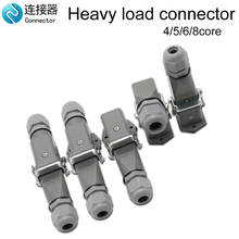 Heavy duty connector 4 core (3+1)5 core (4 +1)6 core (5+1)8 core (7+1) aviation multiple function type docking plug 2024 - buy cheap