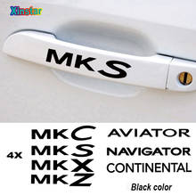4 pçs maçaneta da porta do carro adesivo para lincoln mkz mkt mkc navegador continental mks mkx aviador acessórios de automóveis 2024 - compre barato