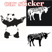 Car Sticker 3D PVC Lovely Panda Two Guns Decal And Artistic Horse Truck Window Reflective Sticker Decal Car Accessorie Body 2024 - buy cheap