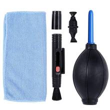 Kit de limpeza universal de câmera, conjunto 3 em 1, escova, limpador de poeira + toalhetes sopradores de ar + pano limpo 2024 - compre barato