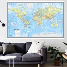 Mapa del mundo español grande de 5x7 pies, mapa de la ciudad moderna del mundo para suministros de oficina, póster detallado, pared, suministros de viaje 2024 - compra barato