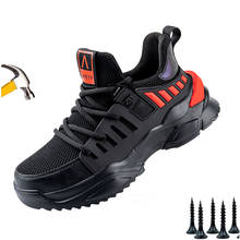 TopFight Big Size 48 47 Breathable Work Shoes Portable Industrial Shoes Puncture Proof Safety Men's Shoes Security Steel Toe 2024 - buy cheap