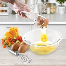 Separador fácil de huevos de mano, herramienta de cocina para mayor comodidad, triturador de cáscara de huevo creativo 2024 - compra barato