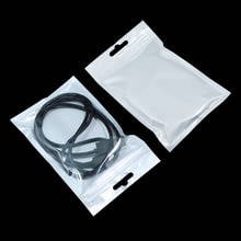 Retail White/Clear Self Seal Zipper Plastic Retail Packaging Pack Poly Bag Ziplock Zip Lock Storage Bag Package Hang Hole 2024 - buy cheap