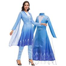 Halloween Carnival Party Snow Queen Anna Elsa Costume Masquerade Anna Princess Cosplay Parent-child Fancy Dress 2024 - buy cheap