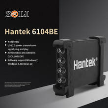 Hantek-osciloscópio portátil 6104be, osciloscópio digital portátil, 100mhz, 6104be, 4 canais, 1gsa/s, boa qualidade 2024 - compre barato