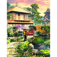 Evershine Diamond Embroidery House 5D DIY Diamond Painting Landscape Cross Stitch Mosaic Home Decor Gift 2024 - buy cheap