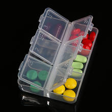 Caja dispensadora de pastillas para medicina, organizador de 6 rejillas, caja de almacenamiento, contenedor, Kit médico 2024 - compra barato
