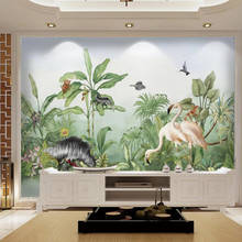 Milofi custom photo wallpaper tropical style plant flower tropical rainforest background wall decoration mural wallpaper 2024 - buy cheap