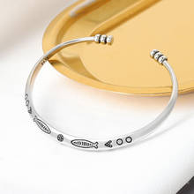 Pulseira e bracelete com pingente de peixe vintage 925 prata esterlina para mulheres joias elegantes sl100 2024 - compre barato