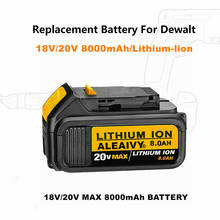 Aleaiedra-Batería de repuesto original para DeWalt, herramienta eléctrica de 18v, 8.0Ah, MAX, XR, DCB184, DCB181, DCB182, DCB200, 20V, 5A, 18 voltios, 20V 2024 - compra barato