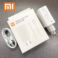 Xiaomi Fast charger 27W EU QC 4.0 turbo quick charge adapter usb type c cable for mi 11 10 9 9t pro K40 k20 pro mi note 10 lite 2024 - buy cheap