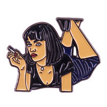 Cartel de la famosa película Pulp Fiction, insignia de pin clásico de culto, de fanart de Mia, littlet's 2024 - compra barato