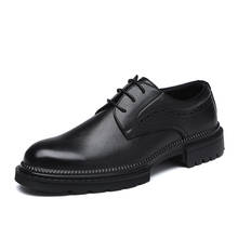 2020 г., Мужские модельные туфли броги ручной работы, стильные кожаные свадебные туфли мужские кожаные оксфорды на плоской подошве, официальная обувь 2024 - купить недорого