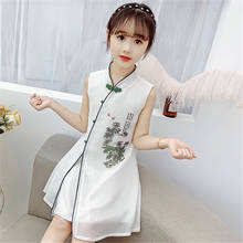 Улучшенный cheongsam китайский стиль 2020 Летний Новый Национальный стиль костюм для девочек cheongsam элегантное милое платье Hanfu vestido chino 2024 - купить недорого