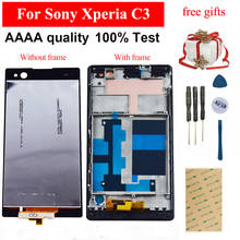 For Sony Xperia C3 LCD Display Touch Screen Digitizer Assembly Frame For Sony Xperia C3 Display Screen D2533 D2502 S55T S55U LCD 2024 - buy cheap