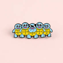 Cartoon anime pet elf enamel pin badge turtle 5 brothers play cool fun brooch denim clothes bag pin friend jewelry gift 2024 - buy cheap