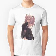 Shishiro-camiseta botan kawaii, tamanho grande, 100% algodão, formato de gota, tecido virtual, youtuber, shirakami, fubuki 2024 - compre barato