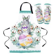 Easter Cotton Egg Bunny Apron Kitchen Baking Accessories Kitchen Bib for Cooking Apron Cuff Kit Aprons for Woman 2024 - buy cheap