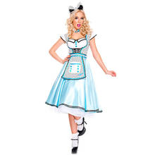 Vestido de Halloween de sirvienta de cerveza para adultos, disfraces de Oktoberfest, ropa de Cosplay para Festival de disfraces de restaurante 2024 - compra barato
