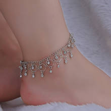 Fashion Bohemia Tassel Ankle Bracelets For Women Sexy Rhinestone Pendant Foot Chain Jewelry Beach Accessories 2024 - buy cheap