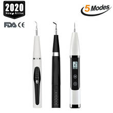 Portable 5 Modes Ultrasonic Electric Dental Scaler USB Whitening Tooth Calculus Remover Oral Hygiene Smoke Stains Tartar Cleaner 2024 - buy cheap