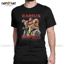 Samus dice que está bien matar a las células del cerebro, camiseta Vintage para hombres, Camiseta de cuello redondo, camiseta Super Metroid, Tops de cumpleaños 2024 - compra barato