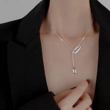 Женское Ожерелье с зажимом для бумаги из стерлингового серебра 925 пробы, цепочка для ключиц, вечерние ювелирные изделия DZ658 2024 - купить недорого