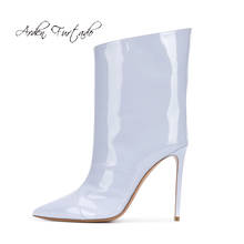 Arden Furtado-zapatos de tacón de aguja para mujer, botas de media caña con punta puntiaguda, elegantes y sexys 2024 - compra barato