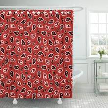 Cowboy Red Bandana Pattern Western Americana Cowgirl Dot Flowers Shower Curtain Waterproof Polyester Fabric 60 x 72 Inches Set 2024 - buy cheap