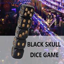 Funny Design Skull Dice Gambling Dice Tower Universal Six Sided D6 Dice 3D Skeleton Dice Portable Games Accessory 5 x Skull Dice 2024 - buy cheap