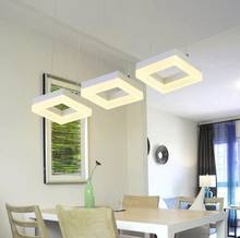 Led square restaurant light chandelier post modern minimalist three bar counter personality living room lighting creative table 2024 - buy cheap