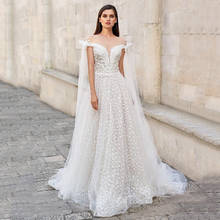 Eightree Vestido de Noiva Renda Lace Wedding Dresses 2021 Cap Sleeve A Line Bride Dress Country Wedding Gowns Vintage Women 2024 - buy cheap