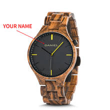 Cuatomize Name BOBO BIRD Wood Watch Men Top Luxury Brand Wristwatches Male Clock in Wooden Gift box Marriage anniversary gift 2024 - buy cheap