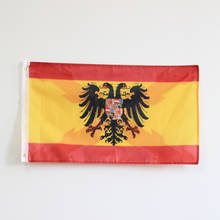 Bandeira espanhola com borgonha e império espanhol e dey aguila escudo 150x90cm banner 3x5 pés 100d poliéster latão ilhós 2024 - compre barato