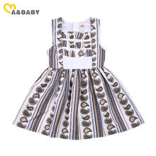 Ma & Baby-vestido bohemio para niña de 2 a 7 años, sin mangas, con volantes, Vintage, tutú, trajes de verano 2024 - compra barato