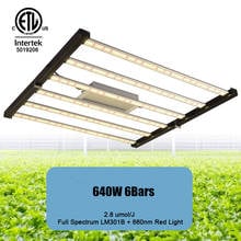 Складная Водонепроницаемая светодиодная панель для выращивания растений Samsung LM301B, 6 полос, 640 Вт 2024 - купить недорого