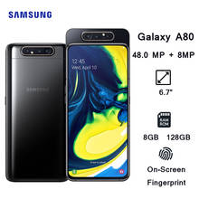 Samsung galaxy-smartphone a80, 6.7 polegadas, câmera traseira de 48mp, snapdragon 730g octa-core, 3700mah, 8gb ram, 128gb rom, telefone celular 2024 - compre barato