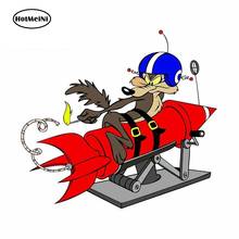 HotMeiNi 13cm x 11.8cm Cartoon Car Sticker FOR Wile E Coyote Rocket Vinyl Decal Anime Car Styling Waterproof Accessories 2024 - buy cheap