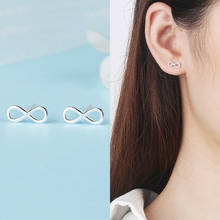 Charms Infinity Love Ear Jewelry Vintage Smile Geometric Silver Color Stud Earring For Women Girls Trendy Fashion Earrings Gift 2024 - buy cheap