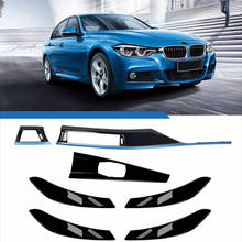 7 pc/set puxador da porta capa painel ventilação de ar guarnição para bmw f30 f31 f34 f36 3/4 series 2012-2018 estilo do carro acessórios interiores 2024 - compre barato