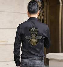 Autumn Diamond stone Men Shirts Fashion Chic Button Long Sleeve Casual Brand  Shirts Men 2021 2024 - buy cheap