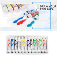 12 Colors Professional Acrylic Paint Set 12ml Tubes Drawing Painting Pigment DIY 2024 - buy cheap