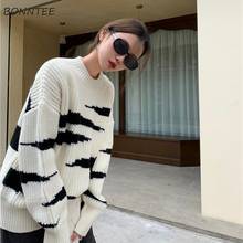 Sweaters Women Loose Patchwork Fashionable Student Autumn Long Sleeve Casual Knitted Wear Ladies Pullovers Ulzzang Stylish Daily 2024 - buy cheap